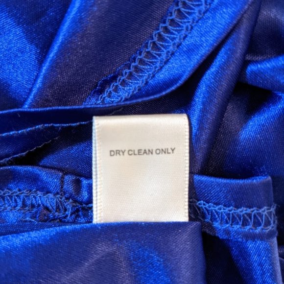 Blue Formal Dress with Key Hole High Low Length S Small Size 4 Double Zero - Picture 8 of 9